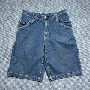 EMERGENCY EXIT Mens Denim Shorts Size 36 Blue Carpenter Style